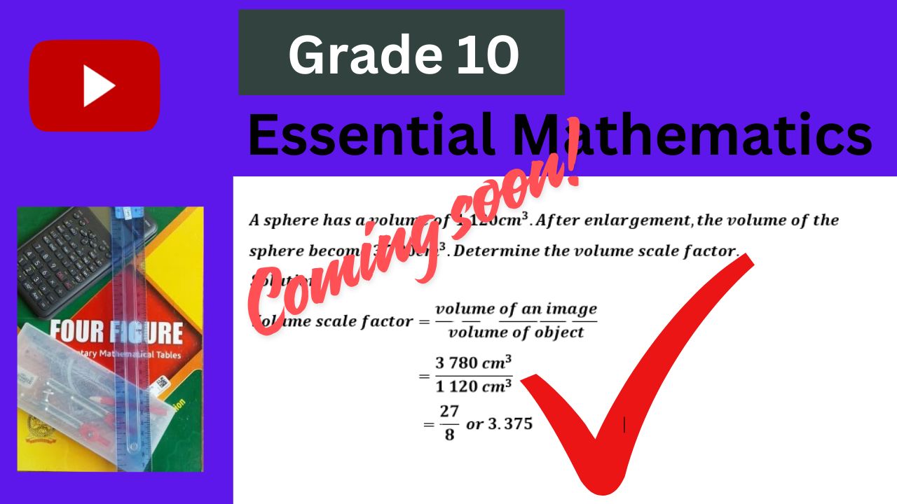 Grade 10 Essential Mathematics.